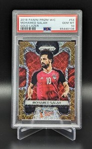 Mohamed SALAH 2018 World Cup Prizm Gold Lazer Laser #/15 PSA Liverpool Eygpt