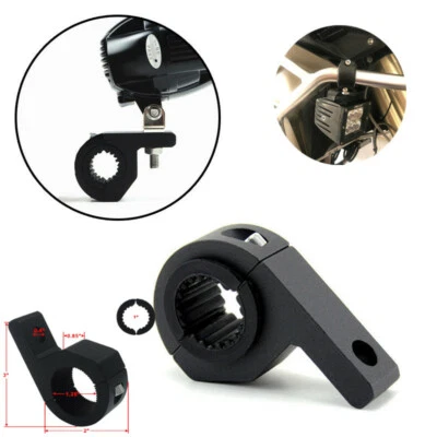 2 piezas Motobike ATV Foco Bull Bar Soporte de conducción Abrazadera de luz Soporte de montaje antiniebla Foto 1 de 4