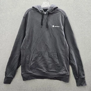 New Era Men Sweatshirt Large Gray Hoodie Logo Pockets Long Sleeve - Picture 1 of 11