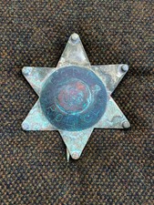 Vintage Antique HOPI Indian POLICE BADGE ~ Early 6 Point Star Native American