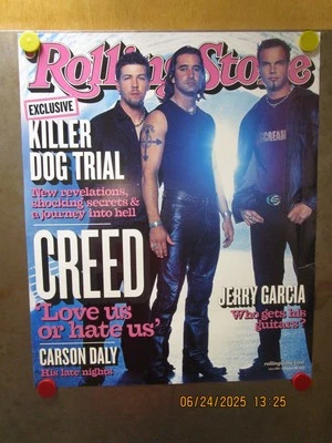 CREED Rolling Stone Cover Mag Promo Poster New! Unused! 2002 Wind-Up DAMAGED - Image 1 of 3