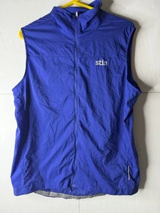 Stio Men's Second Light Vest Size Large Blue Nylon Packable Hiking Biking - Picture 1 of 6