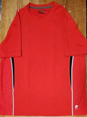 🔥 Camisa de correr FILA Sport Performance para mujer talla grande atlética naranja  Foto 1 de 4