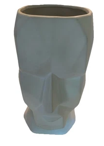 Weiße Gesicht Vase Pflanzgefäß 5,5”x10” - Bild 1 von 6