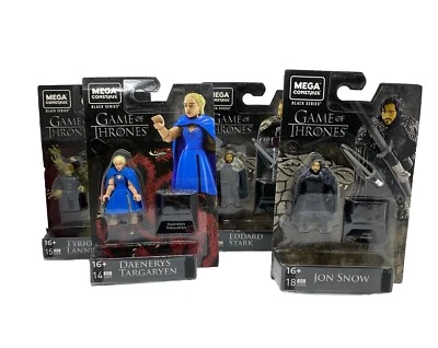 (4) Mega Construx Game of Thrones Black Series Daenerys Tyrion Jon Snow Stark - Image 1 of 4