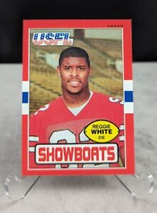 Reggie White Rookie Card 1985 Topps USFL Memphis Showboats Football
