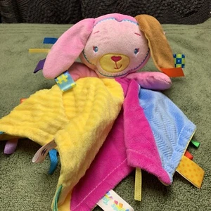 TaGgies Lovey Bunny Rabbit Security Blanket Plush Colorful Baby Toy - Picture 1 of 13