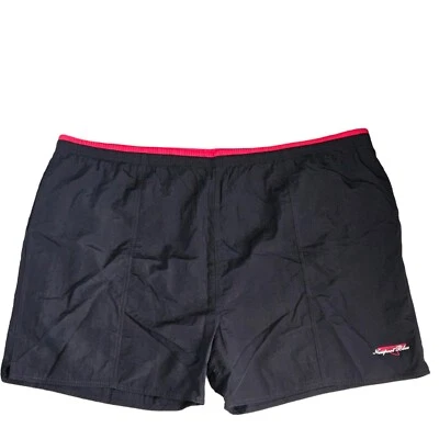 Newport Blue Vintage Black Lined Swim Trunks Men's Size 3X - Image 1 of 4