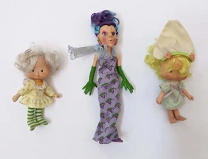 LOTE DE 3 MUÑECAS FRESA SHORTCAKE VINTAGE UVAS AGRIAS LIMÓN MERENGUE PASTEL DE ÁNGEL - Imagen 1 de 4