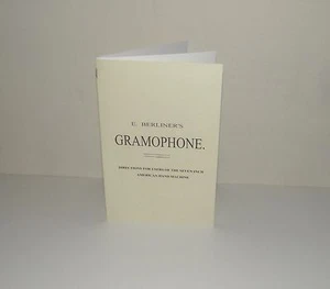 Reproducción manual de instrucciones fonógrafo gramófono Berliner - Imagen 1 de 7