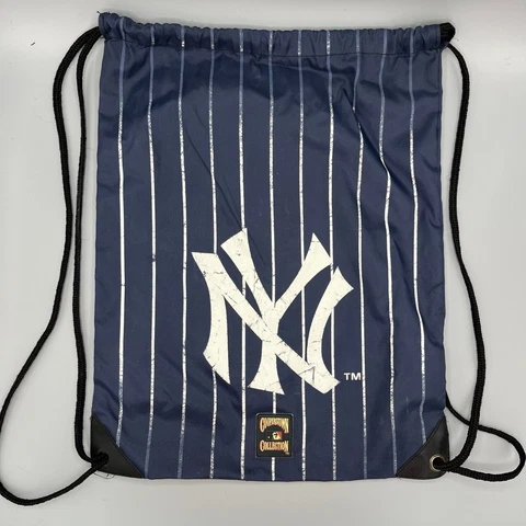 New York Yankees Cooperstown Collection Dark Blue Drawstring String Pack Bag Cover