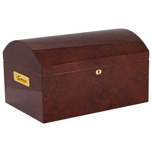 Humidor Supreme Treasure Dome Large Cigar Humidor Wood Box - 200 Cigar Storage - Picture 1 of 7