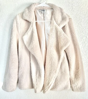 Chaqueta Sherpa Charlotte Russe Crema Frente Abierto Oso de Peluche Talla XS Foto 1 de 4