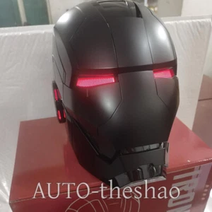 AUTOKING Iron Man MK5 Maschera Nera 1:1 Casco Indossabile Controllo Vocale Cos Casco - Foto 1 di 15