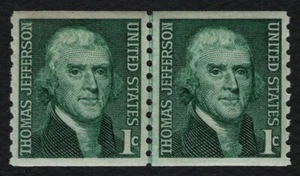 #1299 1c Thomas Jefferson, Coil Line Pair [24] Mint **ANY 5=FREE SHIPPING** - Picture 1 of 1