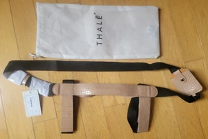 Thale' Luxury Adjustable Croc Yoga Mat Handle Strap Carrier. Taupe/Nickel (Tank) - Picture 1 of 8