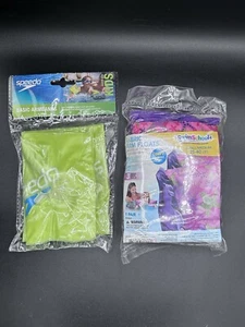 LOT OF 2 Swimming Armbands Speedo Green & Swim School Pink S/M - Picture 1 of 5