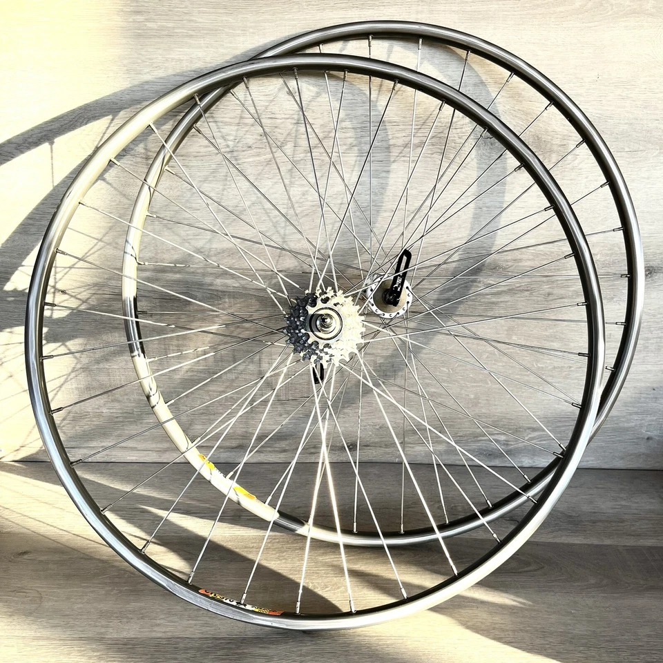 Vintage Shimano Sante 700c Wheelset Araya CTL 370 Rims HB FH 5000 - Image 1 of 4