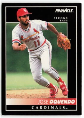 1992 Jose Oquendo Pinnacle - St. Louis Cardinals - Image 1 of 2