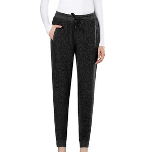 Member's Mark Women's Super Soft Favorite Lounge Jogger Pants Black Heather - Picture 1 of 3