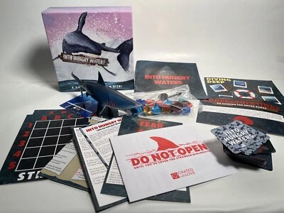 Into Hungry Waters Date Night Bite Box Game Crated Love HTF Board Sharks Couple  - Image 1 of 4