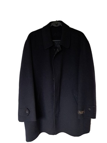SAINT LAURENT (YSL) CAPPOTTO DA UOMO YVES SAINT LAURENT MISTO CASHMERE NERO 52L 42L