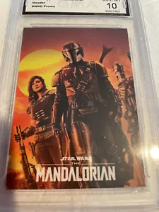 THE MANDALORIAN 2019 TOPPS THE MANDALORIAN PROMO NNO GRADED 10 L@@@K C - Picture 1 of 2
