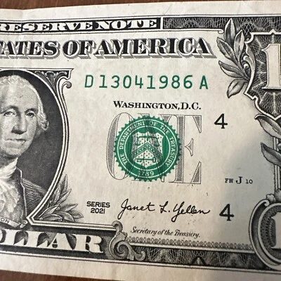 April 13, 1986 : D 13041986 A BIRTHDAY Note $1 One Dollar Bill - Image 1 of 3