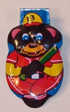 Vintage Japanese Tin Clicker or Cricket- Bear Baseball Batter