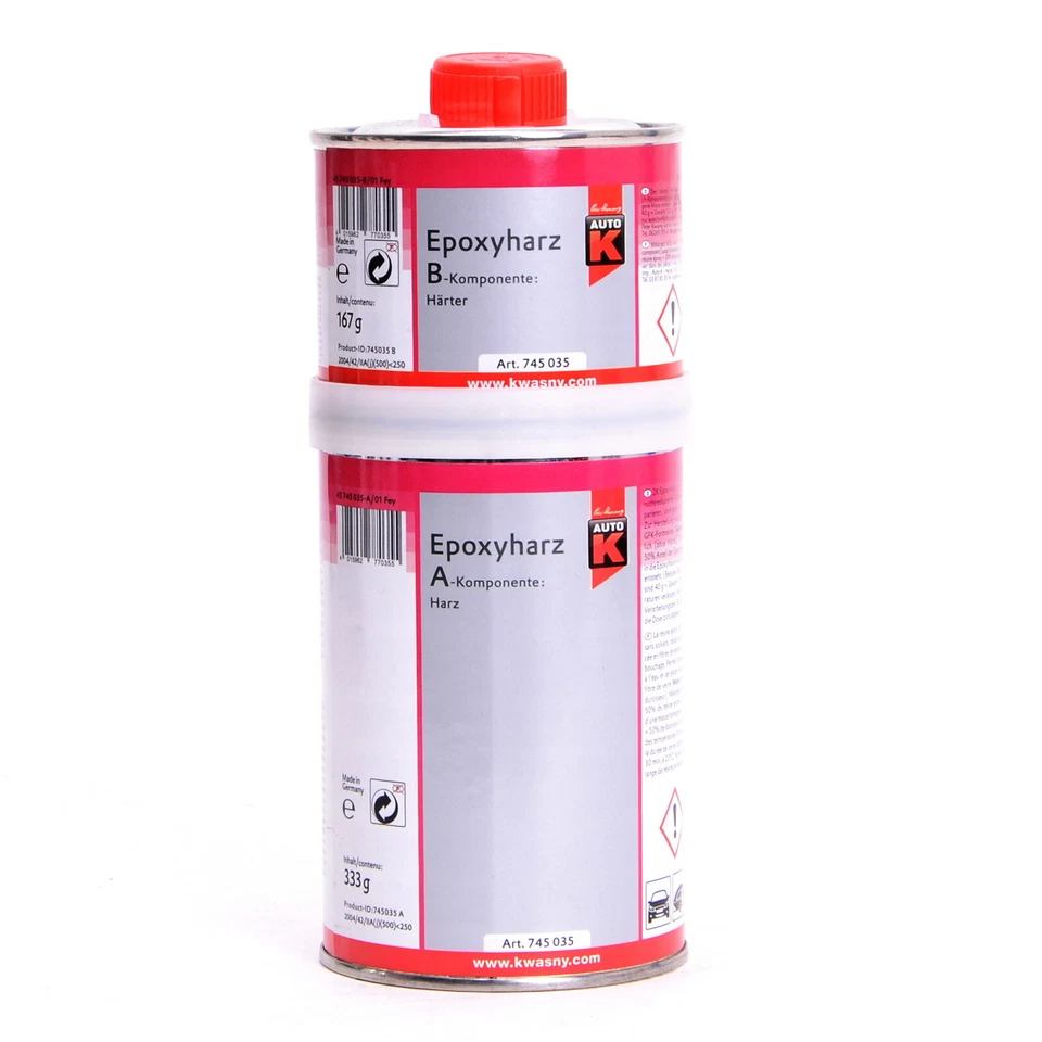 AUTOK Epoxy Harz 500g mit Härter Auto-K Epoxydharz für Auto und Boot 500g 745035