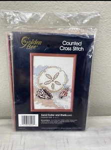 Kit de punto de cruz contado dólar y conchas de arena Golden Bee-5X7 - Imagen 1 de 4