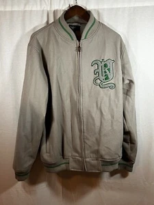 Rich Yung Varsity Jacket Wool Blend Men Gray 2X - Picture 1 of 7