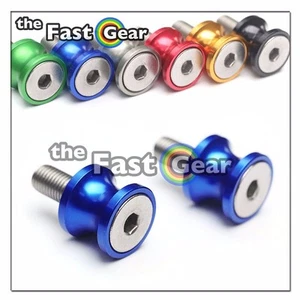 For Yamaha YZF R1 R6 MT-10 CNC Billet Swingarm Spools Rear 6MM - Picture 1 of 8