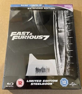 Fast & Furious 7 - UK Limited Edition Steelbook STILL FACTORY SEALED !! - Picture 1 of 3