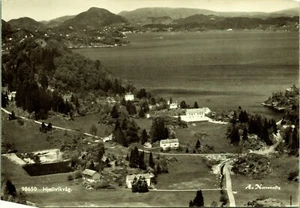RPPC Vista aérea Hjelvikvag Noruega Postal con foto real A Norronafly - Imagen 1 de 2