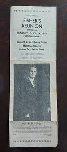 Vintage Christian Revival Program Bulletin 1947 Dudeons Fork, West Virginia p1F - Bild 1 von 8