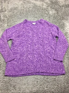 Fashion Bug Sweater Woman Size 26W 28W Purple V-Neck Knit - Picture 1 of 10