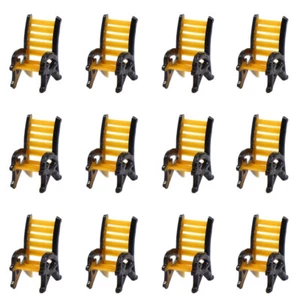 TYS18150O 12pcs Model Railway N Gauge 1:150 Platform Leisure Chair Bench Settee - Picture 1 of 4