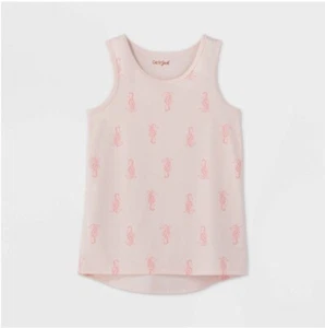 Girls Cat And Jack Brand Seahorse Print Tank Size S 6/6X - Picture 1 of 2
