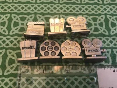 Lot Of 7 Scene It? 2002 Metal Replacement Player Token Pieces FREE SHIPPING - Image 1 of 4