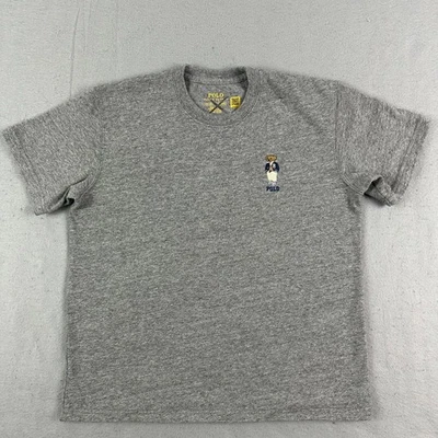 Polo Ralph Lauren Polo Bear womens T Shirt XS gray thick cotton short sleeve - Image 1 of 4