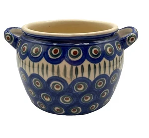 WIZD gemarkt POLNISCHE KERAMIK verziert Schale Topf mit Griffen Polen - Bild 1 von 4