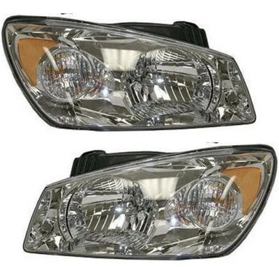 Headlight Set For 04-05 Kia Spectra Sedan Left and Right With Bulb 2Pc - Image 1 of 4