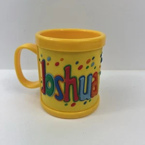 Name: JOSHUA - Personalized Kids Childs Mug Cup Plastic 10oz 3D John Hinde NEW - Picture 1 of 5