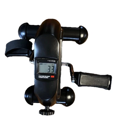 Exercise Bike Portable LED Screen Arm Leg Foot Pedal Exercise  Black (G) - Image 1 of 2