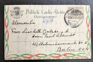 Angola 1956 aerogram to Berlin Germany - Picture 1 of 2