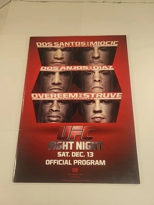 Official Program UFC Fight Night Dos Santos Vs Miocic -Dos Anjos Vs Diaz - Image 1 of 4