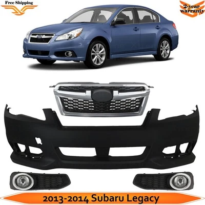 Front Bumper Cover Primed Plastic & Grille Assembly For 2013-2014 Subaru Legacy Foto 1 de 4