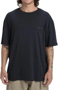 QUIKSILVER MENS T SHIRT.SALT WATER PLAIN BLACK COTTON SHORT SLEEVED TOP TEE S25 - Picture 1 of 8