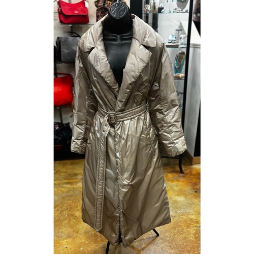 MONCLER Tan Lauzee Giubboto piumino giacca cappotto lungo con cintura tg. 1